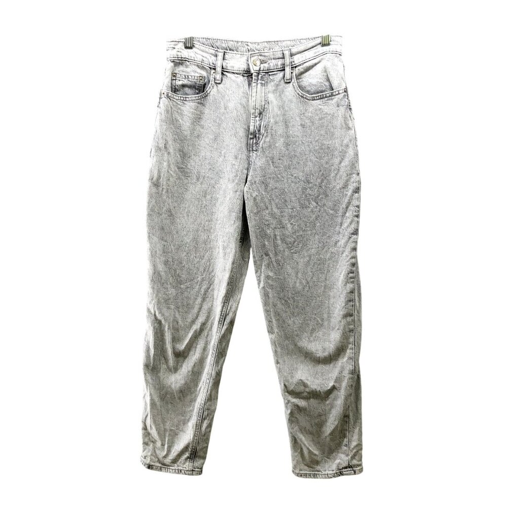 Gap Teen‎ Girls Size 18 Mom Jean Grey Wash High Rise Light Wash Stretch
